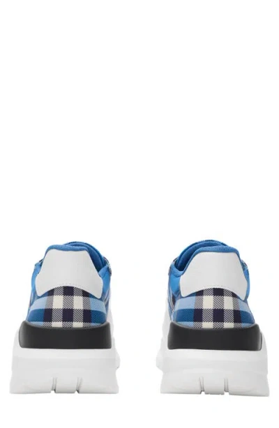 Burberry New Regis Vintage Check Sneakers In Blue