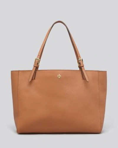 Tory Burch 'york' Buckle Tote - Brown In Luggage Brown/gold