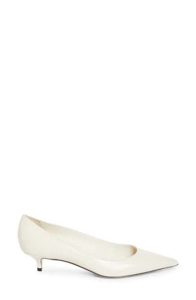 Jimmy Choo Amelia Leather Kitten-heel Pumps In Neutral