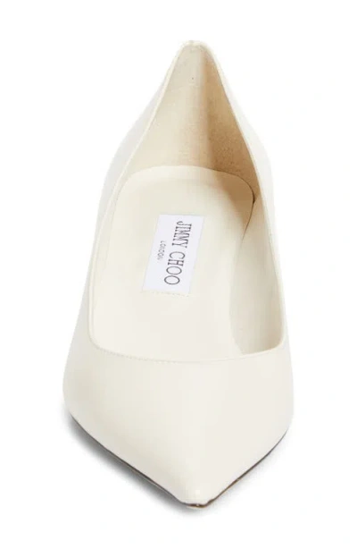Jimmy Choo Amelia Leather Kitten-heel Pumps In Neutral