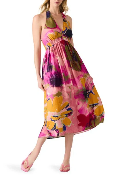 Steve Madden Piper Floral Halter Sundress In Red