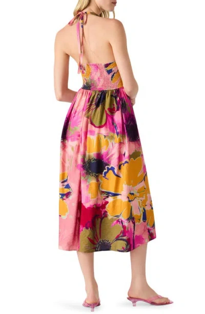 Steve Madden Piper Floral Halter Sundress In Red