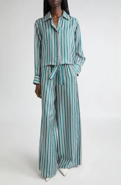 Max Mara Women's Brama Shirt Dark Green | Size It 46 | 2521116171600001 In Multi