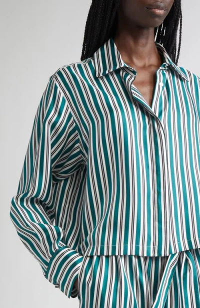 Max Mara Women's Brama Shirt Dark Green | Size It 46 | 2521116171600001 In Multi