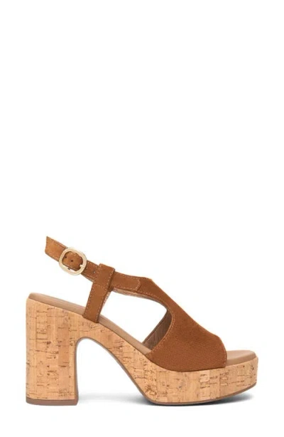 Nerogiardini Slingback Platform Sandal In Brown