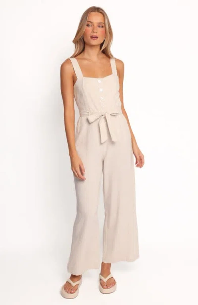 Petal And Pup Petal & Pup Rachel Flare Leg Jumpsuit In Neutral