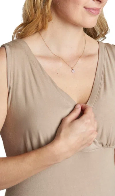 Everly Grey Analise During & After 5-piece Maternity/nursing Sleep Set In Gray