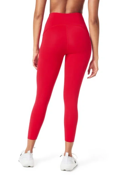 Spanx Booty Boost 7/8 Leggings In Red In Red