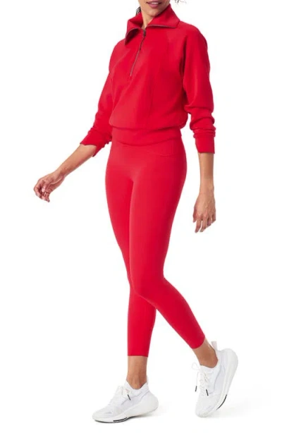 Spanx Booty Boost 7/8 Leggings In Red In Red