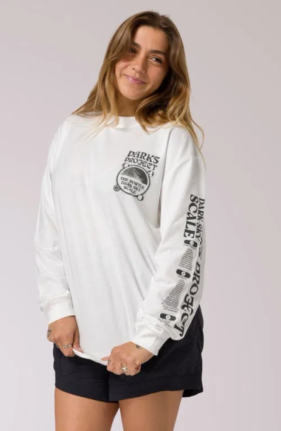 Parks Project Unisex Dark Sky Scale Long Sleeve Tee In Marshmallow