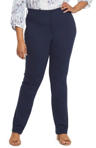 Nydj Marilyn Straight Leg Pants In Blue
