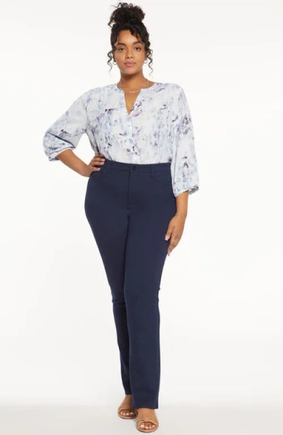 Nydj Marilyn Straight Leg Pants In Blue