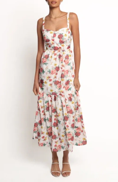 Petal And Pup Petal & Pup Donatella Floral Fit & Flare Maxi Dress In Pink