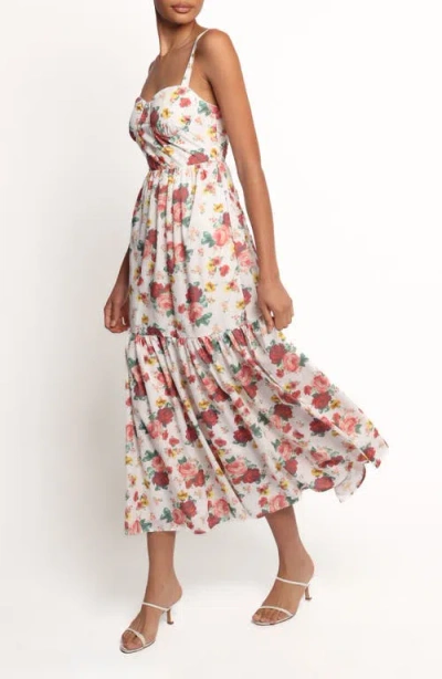 Petal And Pup Petal & Pup Donatella Floral Fit & Flare Maxi Dress In Pink