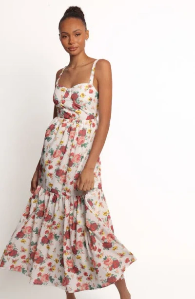 Petal And Pup Petal & Pup Donatella Floral Fit & Flare Maxi Dress In Pink