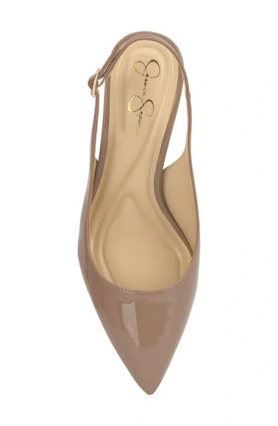 Jessica Simpson Dressi Slingback Pointed Toe Pump In Gold