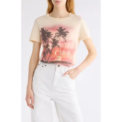 Chloé Baby Fit Logo T-shirt In Cotton Jersey In White