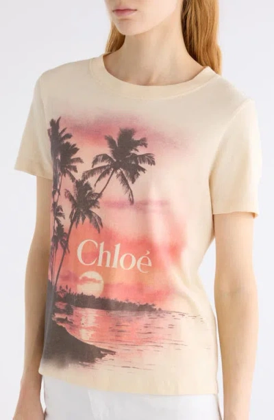 Chloé Baby Fit Logo T-shirt In Cotton Jersey In White