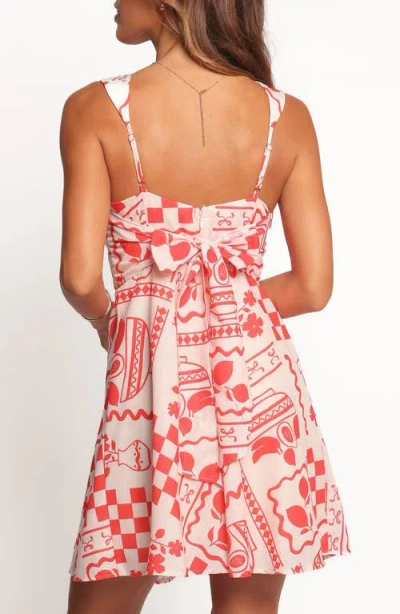 Petal And Pup Petal & Pup Sloan Allover Print Minidress In Red