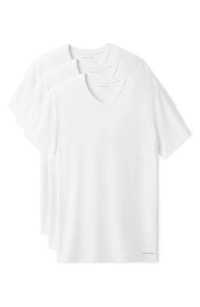 Tommy John 3-pack Second Skin Modal V-neck T-shirts In White