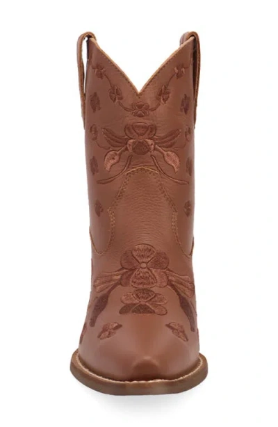 Dingo Womens Sweetheart Leatherie Stacked Heel Cowboy Boots