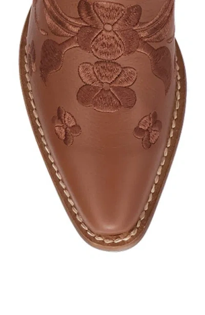 Dingo Womens Sweetheart Leatherie Stacked Heel Cowboy Boots