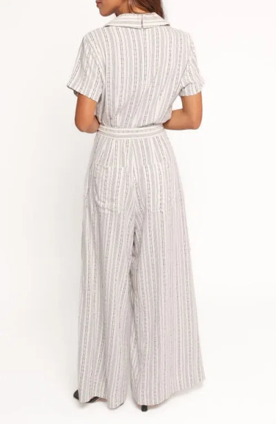 Petal And Pup Petal & Pup Daila Tie Waist Jumpsuit In Gray