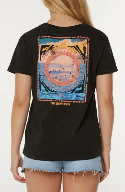 Roxy Juniors' They See Me Cotton T-shirt In Black
