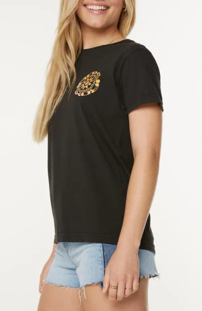 Roxy Juniors' They See Me Cotton T-shirt In Black