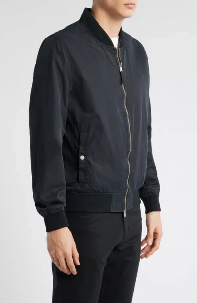 Allsaints Mens Black/khaki Br Bassett Stand-collar Reversible Cotton-blend Jacket Xs