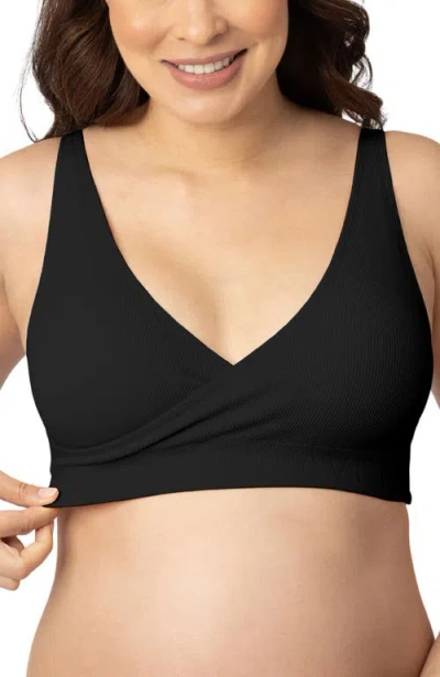 Kindred Bravely Sublime Adjustable Crossover Nursing & Lounge Bra In Black