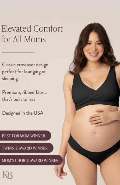 Kindred Bravely Sublime Adjustable Crossover Nursing & Lounge Bra In Black