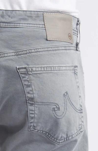 Ag Everett Sueded Stretch Sateen Slim Straight Leg Pants In Sulfur Bayside Road