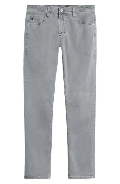 Ag Everett Sueded Stretch Sateen Slim Straight Leg Pants In Sulfur Bayside Road