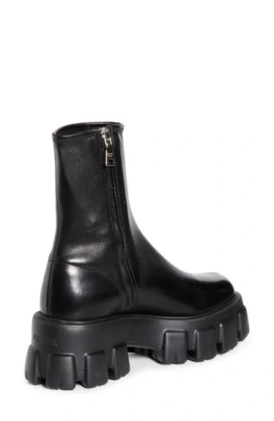Prada Black Stretch Nappa Monolith Ankle Boots