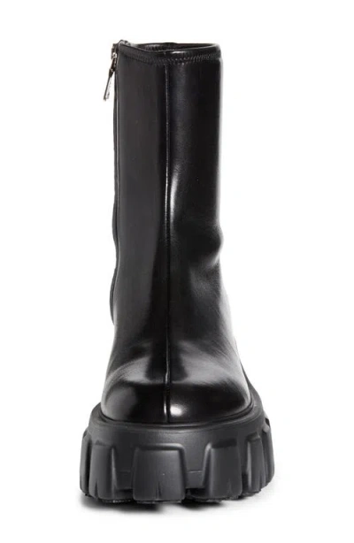 Prada Black Stretch Nappa Monolith Ankle Boots