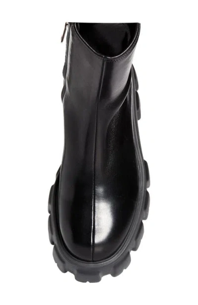 Prada Black Stretch Nappa Monolith Ankle Boots