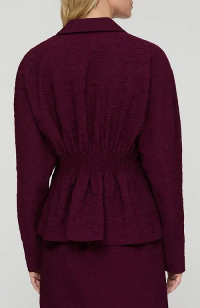 Lafayette 148 New York Matelassé Jacquard Pintuck Back Jacket In Red