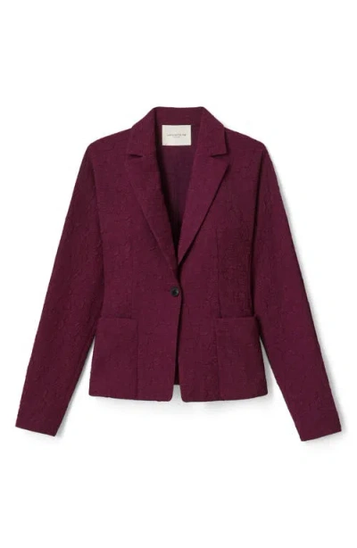 Lafayette 148 New York Matelassé Jacquard Pintuck Back Jacket In Red