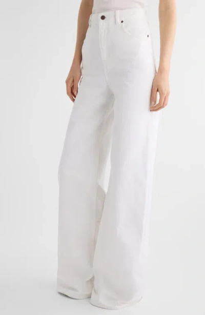 Chloé High-rise White Denim Wide-leg Palazzo Pants