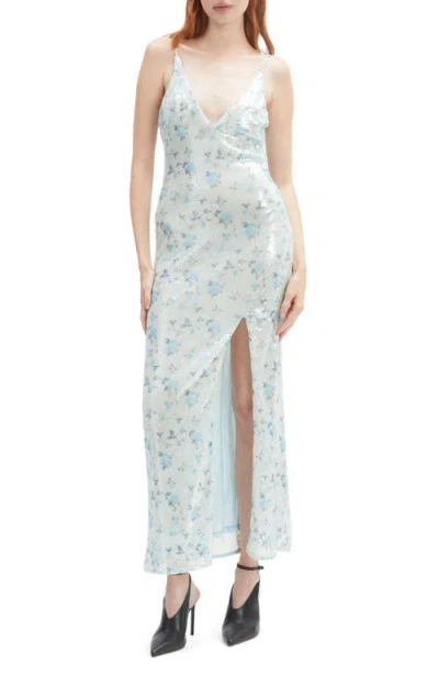 Bardot Lois Sequin Column Dress In Blue