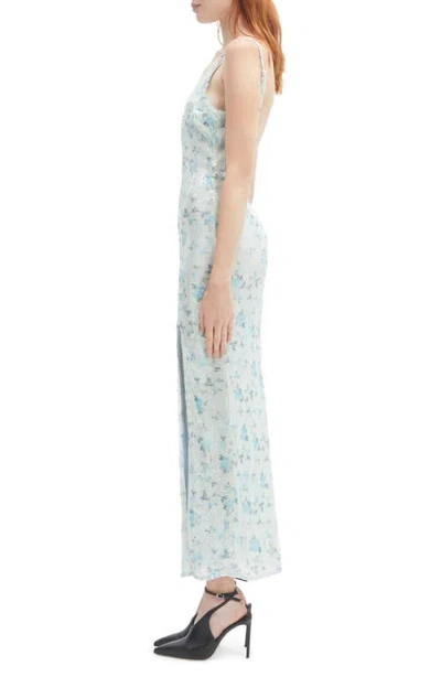 Bardot Lois Sequin Column Dress In Blue