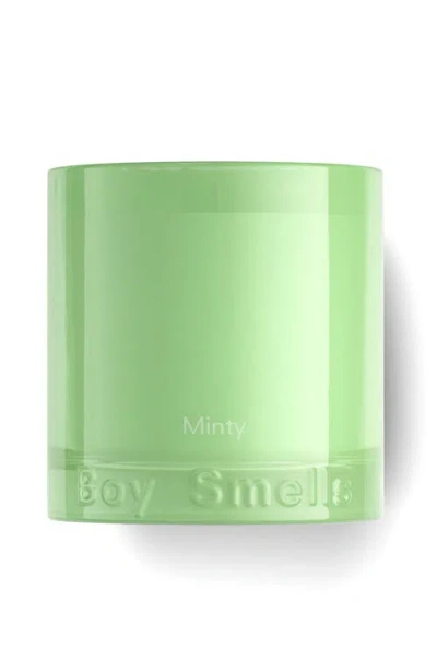 Boy Smells Minty Boxed Glass Candle In Green