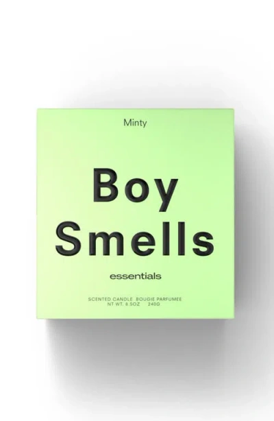 Boy Smells Minty Boxed Glass Candle In Green