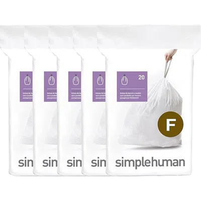 Simplehuman Code F Custom Fit Liners With Quick Dispense Packs In White