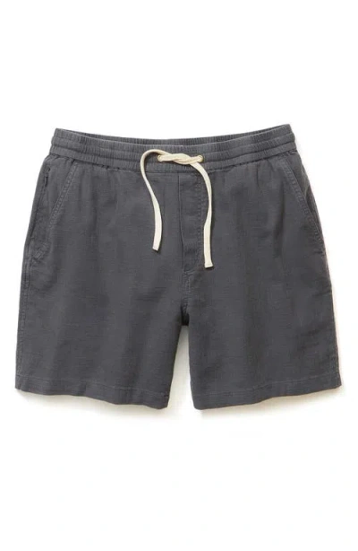 Marine Layer Saturday 6-inch Drawstring Beach Shorts In Gray