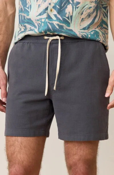 Marine Layer Saturday 6-inch Drawstring Beach Shorts In Gray