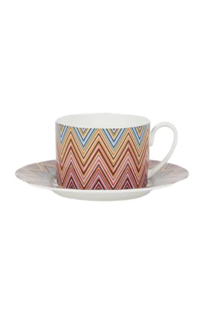 Missoni Home Zigzag Jarris Set Of 6 Tea Cups & Saucers In Multi