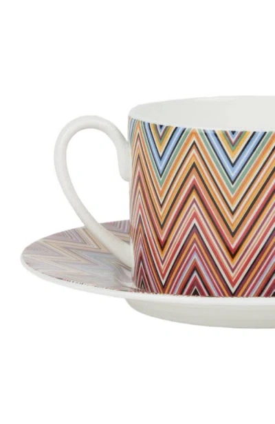 Missoni Home Zigzag Jarris Set Of 6 Tea Cups & Saucers In Multi