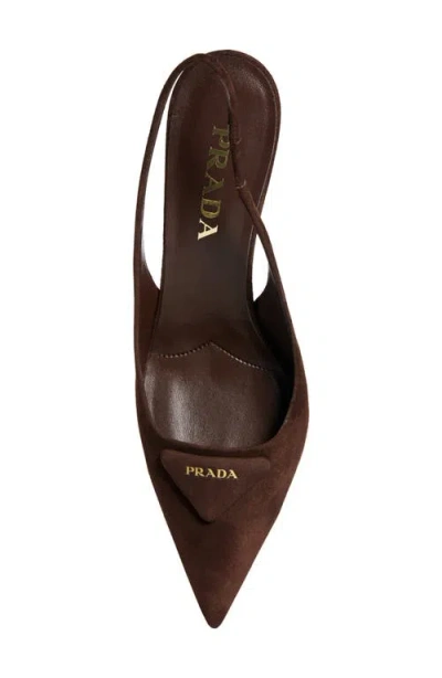 Prada Suede Pointed Toe Stiletto Heel Pumps In Multi